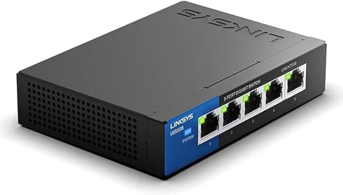 Linksys 5 Port Desktop Gigabit Switch LGS105 ME WALL MOUNT - eBuy UAE